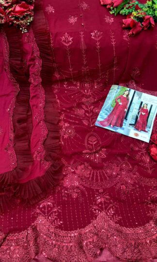 SHREE FABS S 362 RED PAKISTANI SUITS WHOLESALER HYDERABADSHREE FABS S 362 RED PAKISTANI SUITS WHOLESALER HYDERABAD
