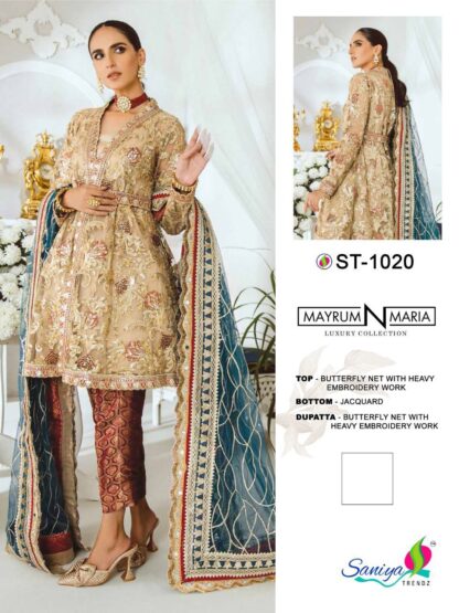 SANIYA TRENDZ 1020 MAYRUM N MARIA LUXURY COLLECTION PAKISTANI SUITS