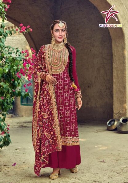 MISHAAL FAB 8016 PAKISTANI SUITS WHOLESALER