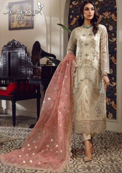 SERENE BELIE ROSE VOL 2 3203 PAKISTANI SUITS IN SINGLE PIECE