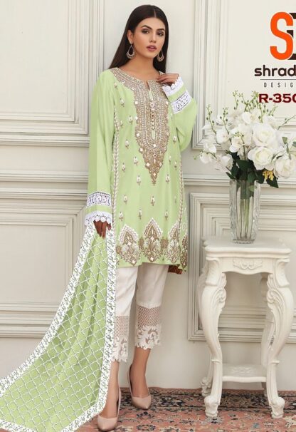 SHRADDHA DESIGNER R 3501 C STITCH SUITS AT WHOLESALE PRICE