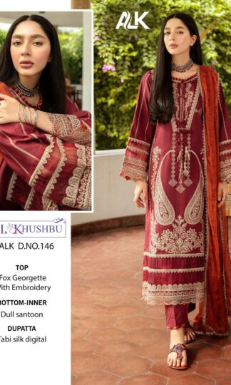 AL KHUSHBU ALK 146 PAKISTANI SUITS WHOLESALERAL KHUSHBU ALK 146 PAKISTANI SUITS WHOLESALER