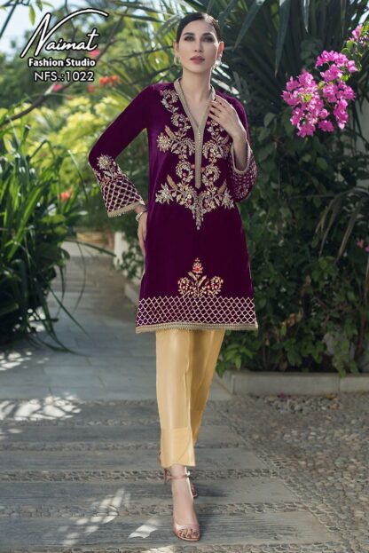 NAIMAT NFS 1022 WINE KURTIS MANUFACTURER IN SURAT