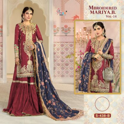 SHREE FABS MBROIDERED MARIYA B VOL 14 S 438 B PAKISTANI SALWAR KAMEEZ ONLINE