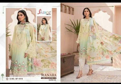 SAIROZ FABS MANARA LAWN COLLECTION 21 SUPER NX SF 1010 PAKISTANI SUITS WHOLESALER