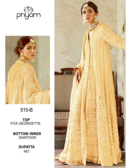 PRIYAM 515 B SALWAR KAMEZ ONLINE PAKISTANI SUITS, SALWAR KAMEEZ WHOLESALER  Pakistani Suits, SAIROZ, Salwar Kameez, Single, Suits, THE LIBAS COLLECTION