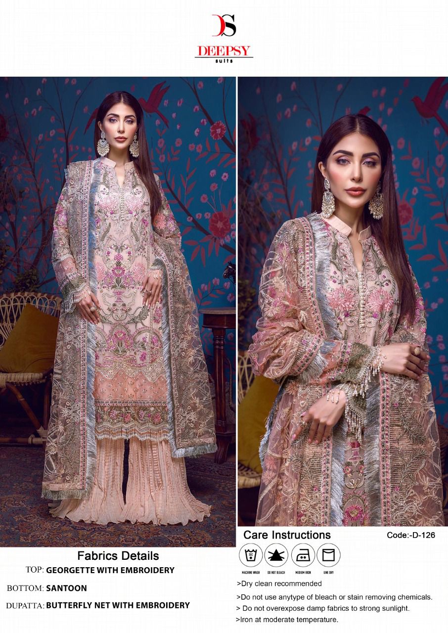 DEEPSY SUITS D NO 2061 ORGANZA BEAUTIFUL EMBROIDERED PAKISTANI SUITS ONLINE  RATE WHOLESALER SURAT