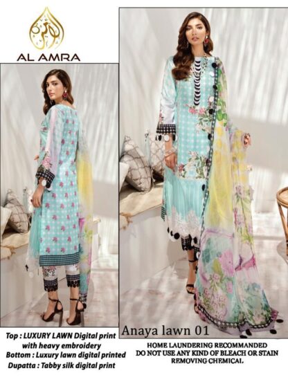 AL AMRA ANAYA LAWN 01 SALWAR KAMEEZ BEST PRICE