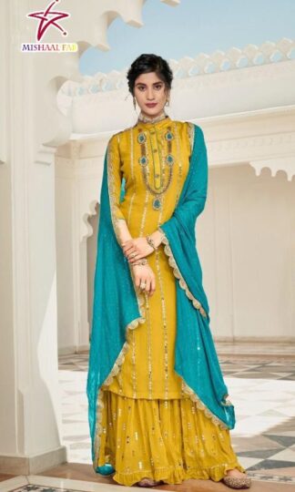 MISHAAL FAB 8017 D PAKISTANI SUITS IN SINGLE PIECEMISHAAL FAB 8017 D PAKISTANI SUITS IN SINGLE PIECE