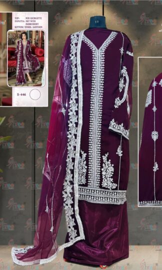 SHREE FABS S 446 PAKISTANI SUITS NEW COLLECTION AT WHOLESALE PRICE