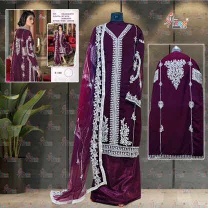 SHREE FABS S 446 PAKISTANI SUITS NEW COLLECTION AT WHOLESALE PRICE