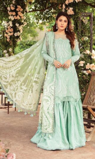 ZARQASH SATEEN MARIA B Z 2071 PAKISTANI SUITS MANUFACTURER