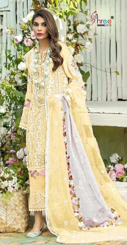 SHREE FABS 1012 B CRIMSON PREMIUM LAWN COLLECTION VOL 2 SALWAR KAMEEZ