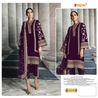 FEPIC ROSEMEEN D 5170 B VELVET PAKISTANI SUITS FEPIC ROSEMEEN D 5170 B, SINGLE PIECE PAKISTANI SUITS ONLINE, WHOLESALE SUITS COLLECTION  FEPIC ROSEMEEN, Pakistani Suits, RIWAYAT, Salwar Kameez, Single