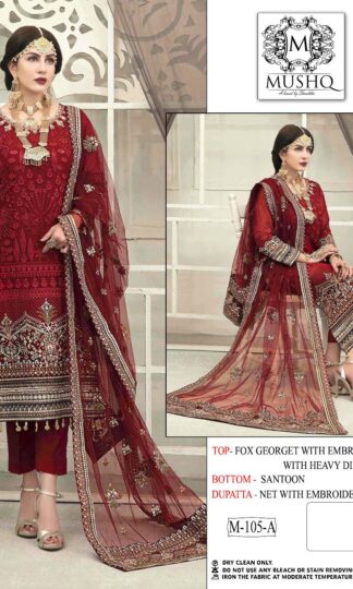 MUSHQ M 105 A PAKISTANI SALWAR SUITS IN SURAT