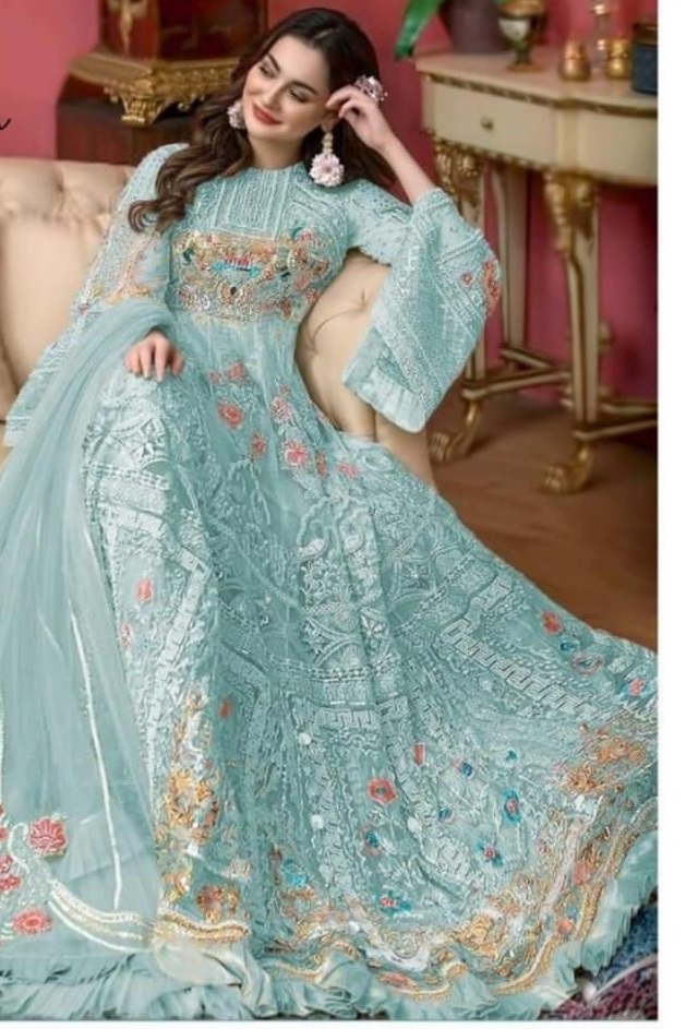Schiffli Embroidered Viscose Salwar Kameez - Pakistani Dress - C816A |  Fabricoz USA
