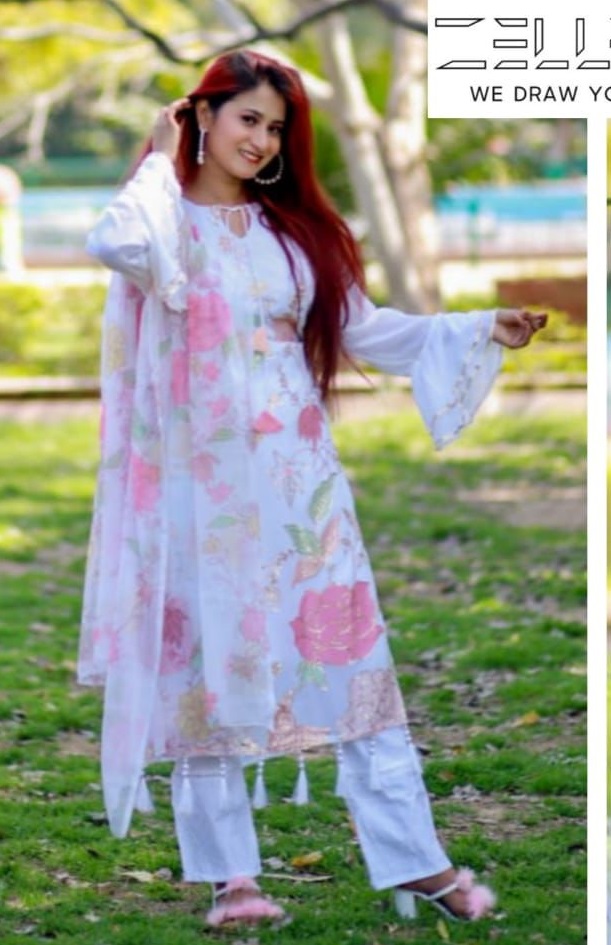 Unbranded IndianPakistani White Long Dress Maxi Party Wear India | Ubuy