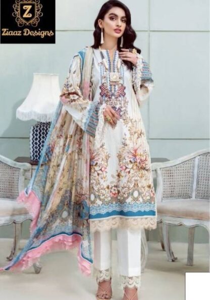 ZIAAZ DESIGNS 7773 A BLISS COTTON COLLECTION PAKISTANI SUITS