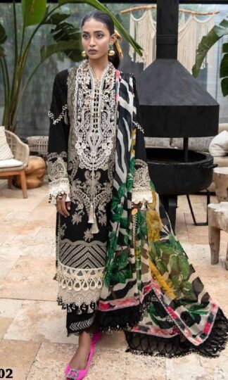 SHRADDHA DESIGNER 1002 SANA SAFINAZ MUZLINE SPRING VOL 1 SALWAR KAMEEZ WHOLESALER