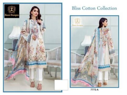 ZIAAZ DESIGNS 7773 A BLISS COTTON COLLECTION PAKISTANI SUITS