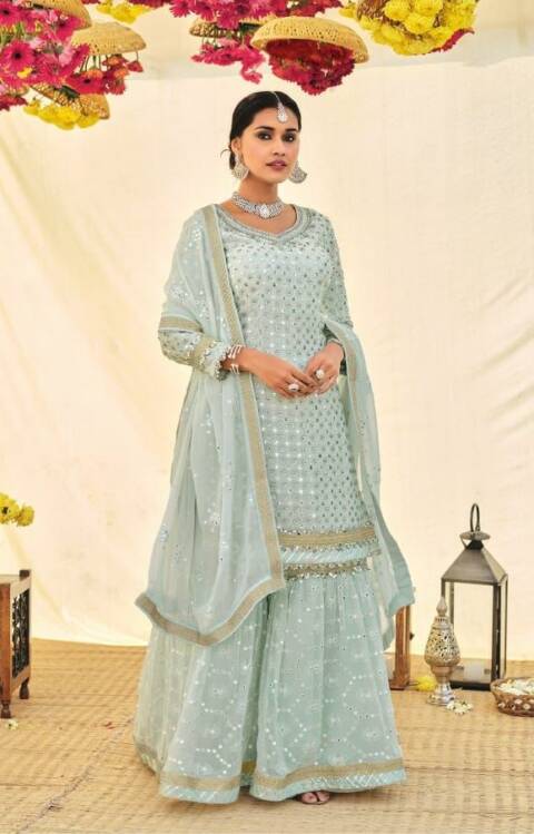 Faux Georgette Party Wear Ladies Fashion Designer Suits at Rs 1410 in Surat