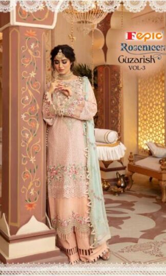 FEPIC ROSEMEEN 91037 GHZARISH VOL 3 DESIGNER PAKISTANI SUITS WITH PRICE