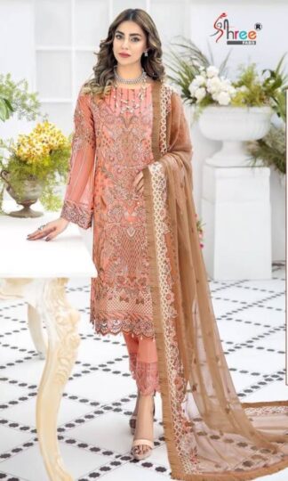 FEPIC ROSEMEEN K 1478 PAKISTANI SUITS WITH FRILL DUPATTA