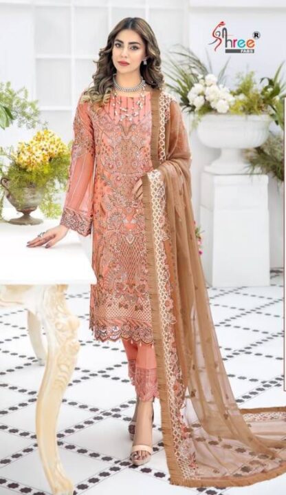 FEPIC ROSEMEEN K 1478 PAKISTANI SUITS WITH FRILL DUPATTA