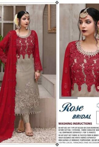 SHANAYA ROSE BRIDAL S 98 D RED PAKISTANI SUITS WHOLESALER
