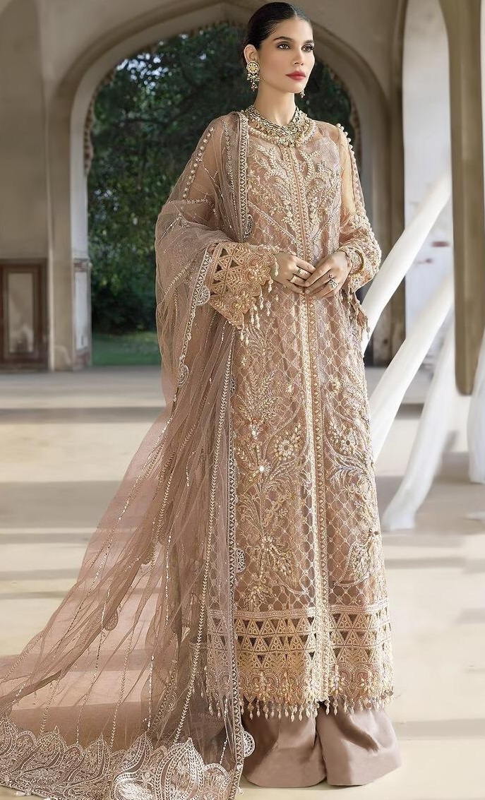 Buy Lavender Ceremonial Pakistani Suit Online : UAE -