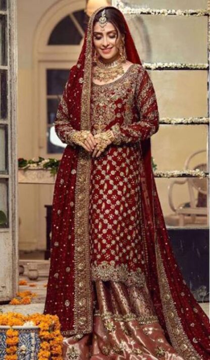 ZARQASH CRIMSON Z 2069 A PAKISTANI SALWAR KAMEEZ ONLINE