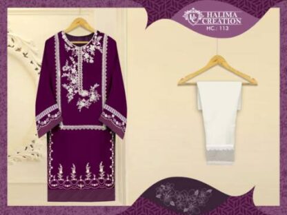 HALIMA CREATION HC 113 PAKISTANI KURTI FALSHA COLOUR ONLINE - Image 2