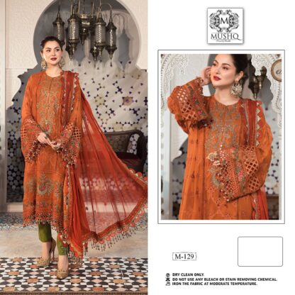 MUSHQ M 129 PAKISTANI SUITS SINGLE PIECE - Image 3