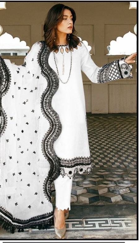 Top 128+ white dress pattern kurti latest