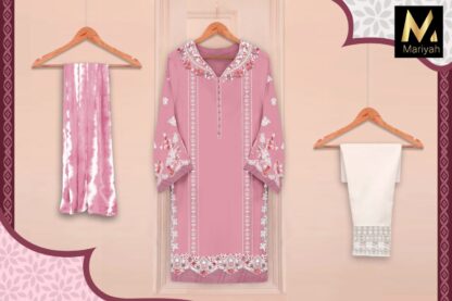 MARIYAH DESIGNER PINK PAKISTANI KURTIS ONLINE SHOPPING - Image 5