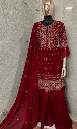 THE LIBAS COLLECTION SHARARA PLAZZO NEW DESIGN FULL STITCHED