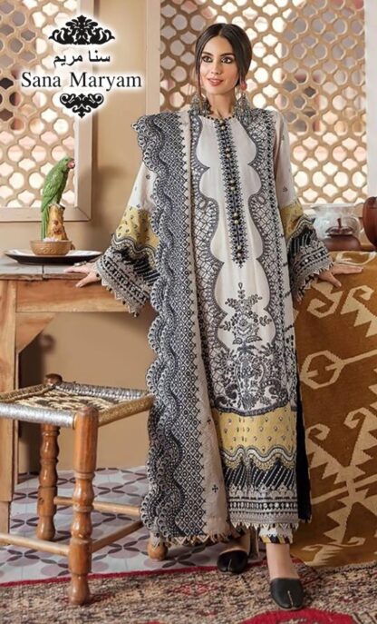 SANA MARYAM QALAMKAR LAWN COLLECTION SM 103 SALWAR KAMEEZ WHOLESALER SURAT SALWAR KAMEEZ PAKISTANI SUITS, SANA MARYAM QALAMKAR LAWN COLLECTION SM 103 SALWAR KAMEEZ WHOLESALER SURAT  ALIF FASHION, Pakistani Suits, Salwar Kameez, Single, Suits