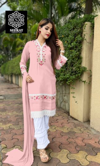 SEERAT TRADITIONAL TOUCH 1100 PINK PAKISTANI KURTIS AT THE BEST PRICE