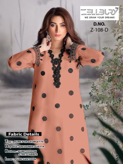 ZELLBURY Z 108 D PAKISTANI KURTIS ONLINE SHOPPING - Image 4