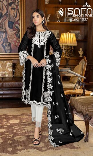 SAFA FASHION FAB 1037 BLACK READYMADE PAKISTANI KURTI AT AFFORDABLE PRICE
