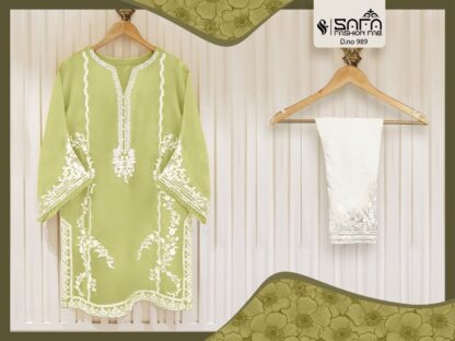 SAFA FASHION FAB 989 READYMADE WHOLESALER PAKISTANI KURTI ONLINE - Image 2