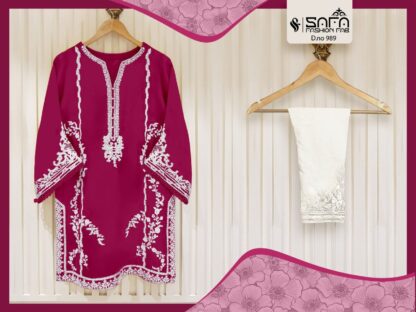 SAFA FASHION FAB 989 READYMADE WHOLESALER PAKISTANI KURTI ONLINE - Image 7