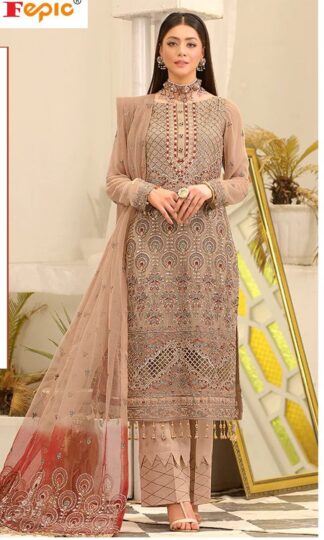 FEPIC ROSMEEN C 1236 GEORGETTE EMBROIDERED LATEST PAKISTANI SUITS ONLINE