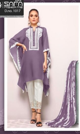 SAFA FASHION 1017 PURPLE PAKISTANI KURTIS ONLINE SHOPPING