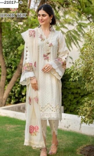 HOOR TEX 21017 PAKISTANI LAWN SUITS ONLINE