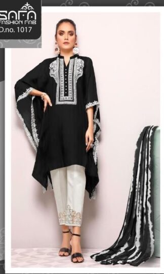 SAFA FASHION 1017 BLACK LATEST PAKISTANI SUITS ONLINE