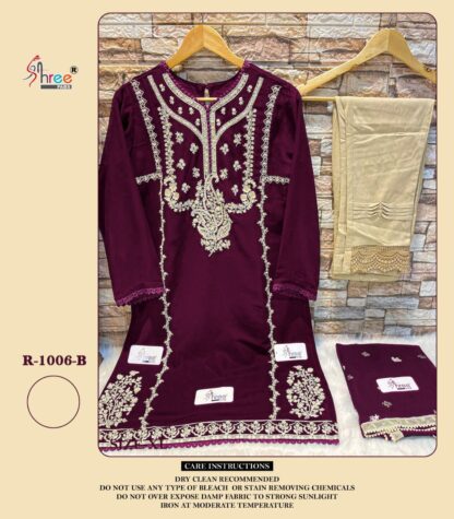 SHREE FABS1006 READYMADE WINE PAKISTANI KURTI AT WHOLESALE PRICE