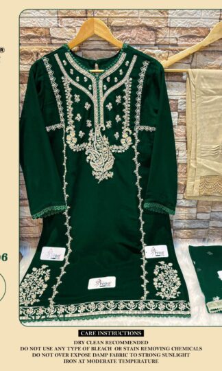 SHREE FABS1006 READYMADE GREEN PAKISTANI WOMEN KURTIS DESIGN