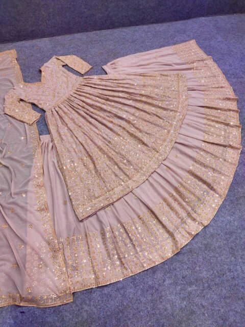 THE LIBAS COLLECTION FULLSTITCHED LEHENGA WITH NEW COLOUR