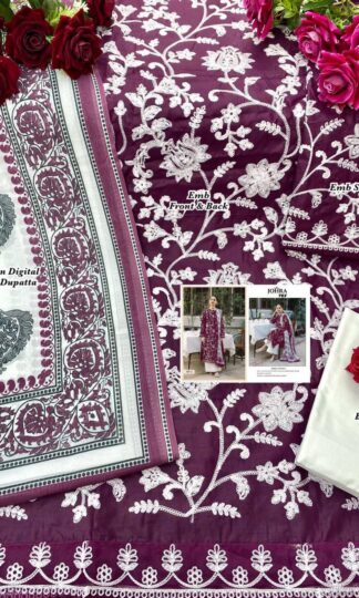 JOHRA TEX 101 C  EMBROIDERY PAKISTANI SUITS ONLINE